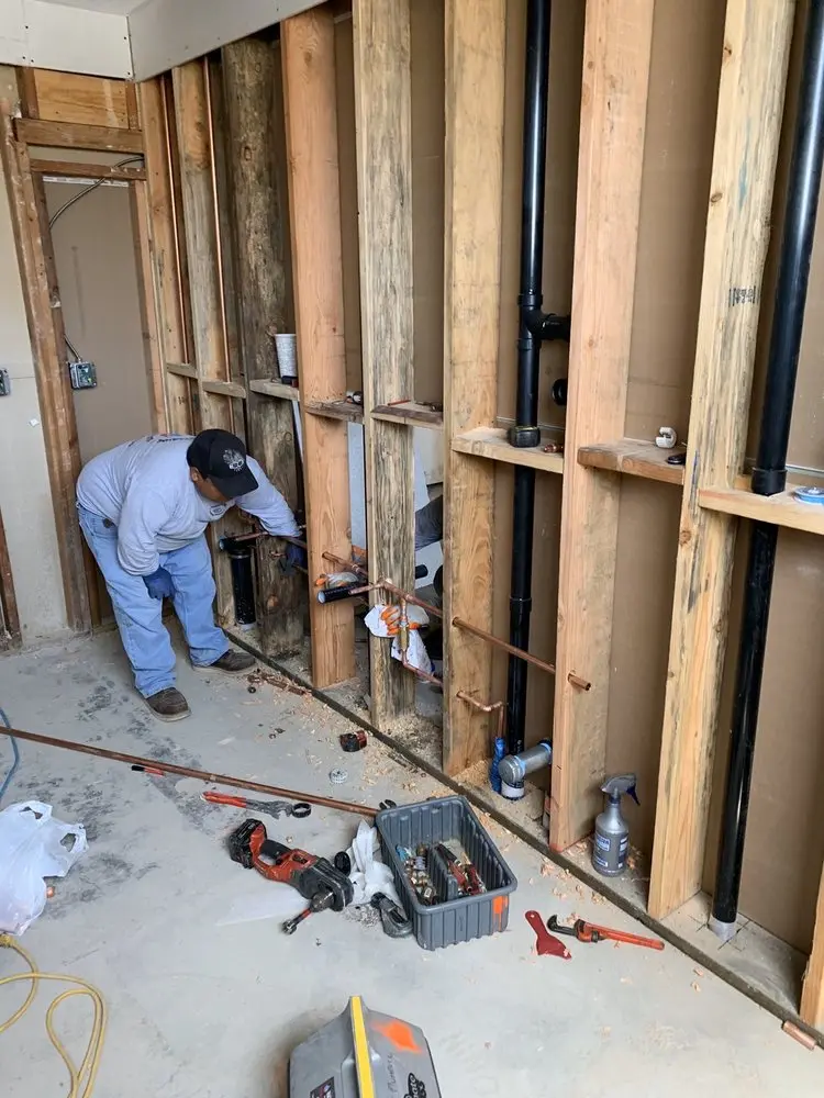 Commercial rough-in plumbing for Gas Line Repair in Gold Hill